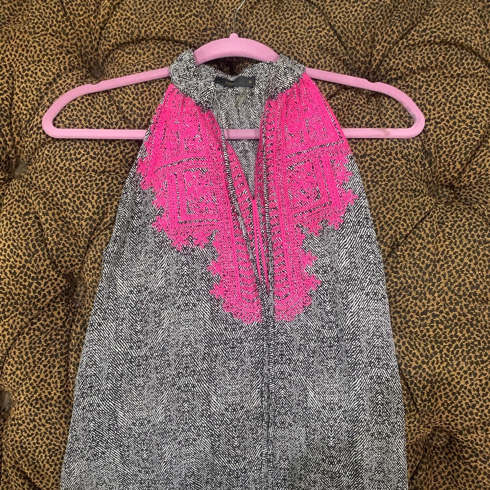 Black and pink THML blouse never worn